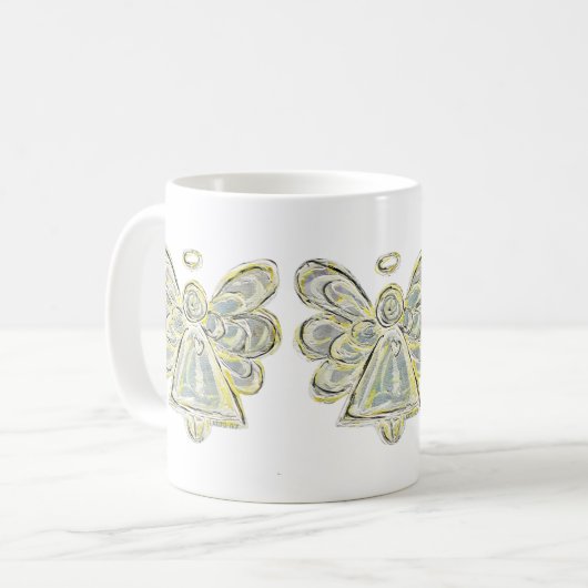 White Light Guardian Angel Custom Coffee Tasse Cup (Vorderseite Links)