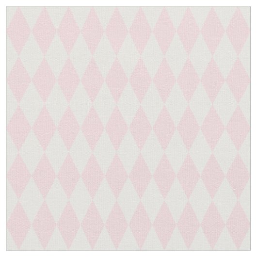 White & Light Pink Harlequin Diamonds Stoff (Nahaufnahme)