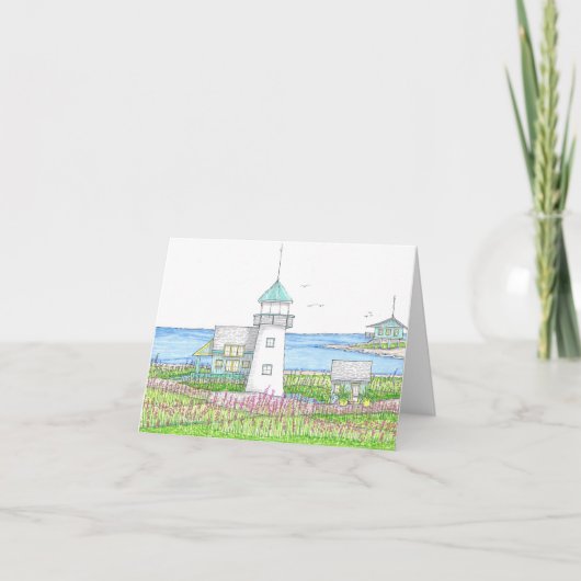 White Lighthouse Notecard (Vorderseite)