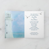 White Lighthouse Wedding Einladung (Innenseite)