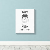 "White Lightning" Moonshine Jar Leinwand Kunst (Insitu (Holzboden))