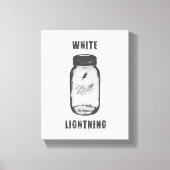 "White Lightning" Moonshine Jar Leinwand Kunst (Vorderseite)