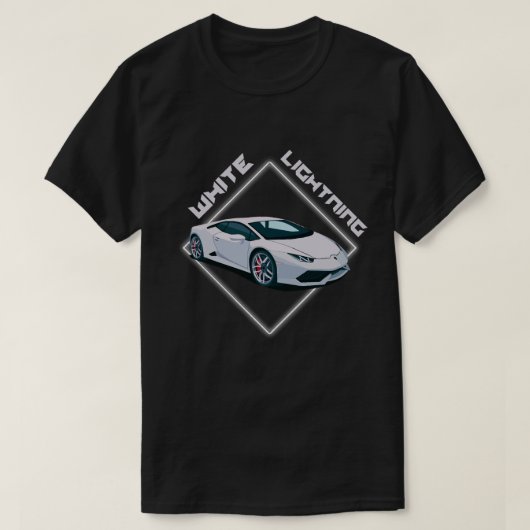 White Lightning Supercar Graphic T - Shirt (Design vorne)