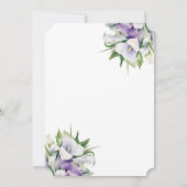 White Lila Calla Lily Foto Beerdigung Gedenkstätte Einladung (Rückseite)