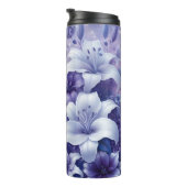 White Lila Lily Butterfly Sparkle Thermosbecher (Nach rechts gedreht)