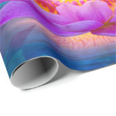 White Lila Lotus Blume Zen Blue Geschenkpapier (Rolleneckpunkt)