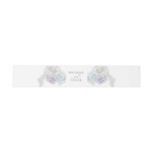 White Lilac und Baby Blue Rose Einladungsbanderole (Flach)