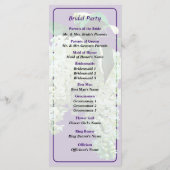 White Lilacs Wedding Program Programm (Rückseite)