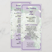 White Lilacs Wedding Program Programm (Vorne/Hinten)