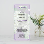 White Lilacs Wedding Program Programm (Stehend Vorderseite)