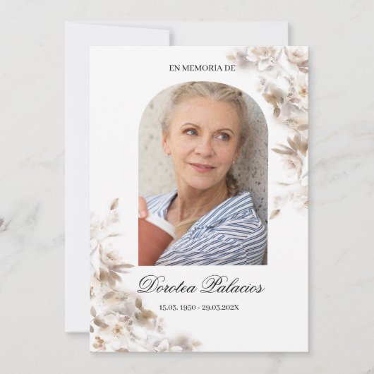 White Lilie Einladung (Vorderseite)