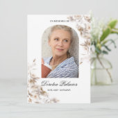 White Lilie Einladung (Stehend Vorderseite)