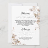 White Lilie Einladung (Rückseite)