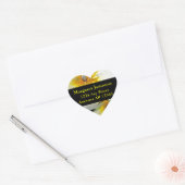 White Lilien Hochzeitrücksendesiegel Herz-Aufkleber (Umschlag)