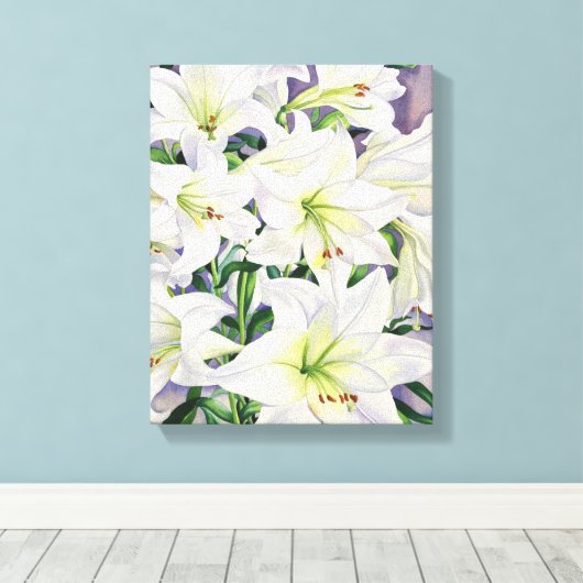 White Lilies 2008 Leinwanddruck (Insitu (Holzboden))