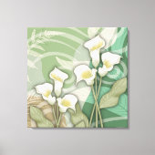 White Lilies 24"x24" Zwei-Panel-Canvas drucken Leinwanddruck (Vorderseite)
