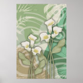White Lilies 24"x36" Poster (Vorne)