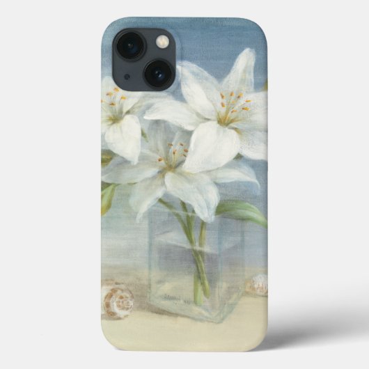 White Lilies and Shells Case-Mate iPhone Hülle (Rückseite)