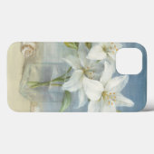 White Lilies and Shells Case-Mate iPhone Hülle (Rückseite (Horizontal))