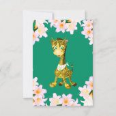 White Lilies Baby Shower Einladung Vorlage (Rückseite)