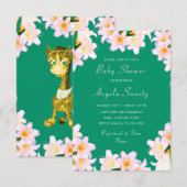 White Lilies Baby Shower Einladung Vorlage (Vorne/Hinten)