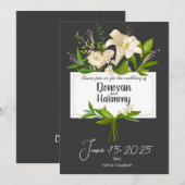 White Lilies Einladung (Vorne/Hinten)