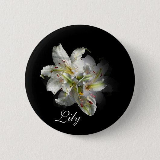 White Lilies Fantasy Button (Vorderseite)