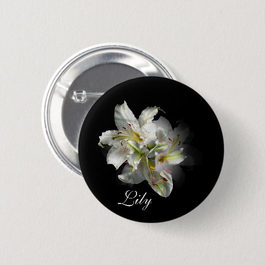 White Lilies Fantasy Button (Vorne & Hinten)