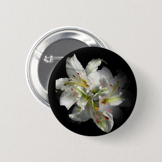 White Lilies Fantasy Button (Vorne & Hinten)