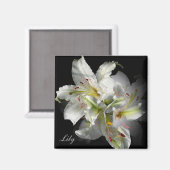 White Lilies Fantasy Magnet (Vorderseite/Rückseite)
