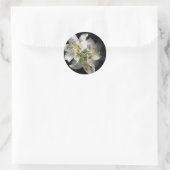 White Lilies Fantasy Runder Aufkleber (Tasche)