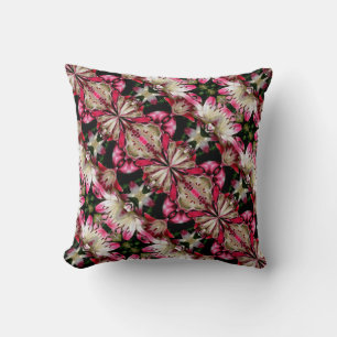 White Lilies Floral Abstract Design Kissen