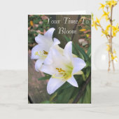 White Lilies Graduation Karte (Gelbe Blume)