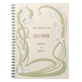 White Lilies Guestbook Notizblock