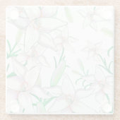 White Lilies Illustration Glasuntersetzer (Rückseite)