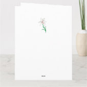 White Lilies Illustration Karte (Rückseite)