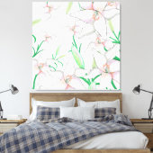 White Lilies Illustration Leinwanddruck (Insitu (Schlafzimmer))