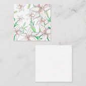 White Lilies Illustration Mitteilungskarte (Vorne/Hinten)