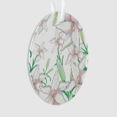 White Lilies Illustration Ornament (Vorderseite)