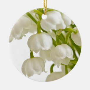 White Lilies Keramik Ornament