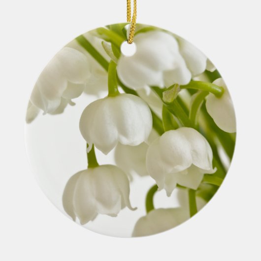 White Lilies Keramik Ornament (Vorne)