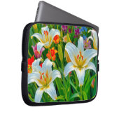 White Lilies Laptop Sleeve (Vorne Rechts)