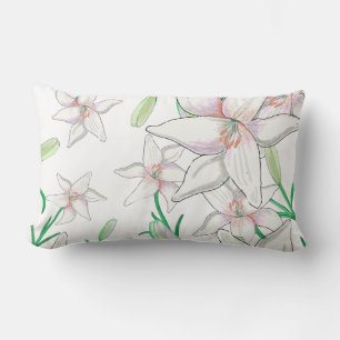 White Lilies Lendenkissen