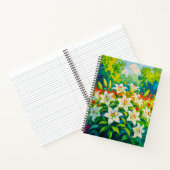 White Lilies Notebook Notizblock (Innenseite)