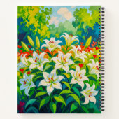 White Lilies Notebook Notizblock (Rückseite)