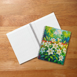 White Lilies Notebook Notizblock