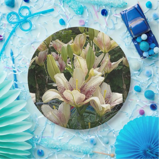 White Lilies Pappteller (Party)