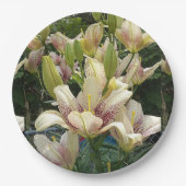 White Lilies Pappteller (Vorderseite)