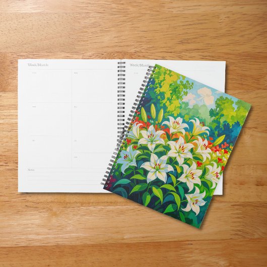 White Lilies Planner Planer