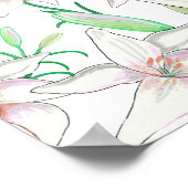 White Lilies Poster (Ecke)